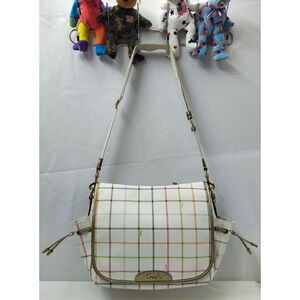 Coach Multicolor Coated Canvas Leather Trim Large Messenger Crossbody Diaper Bag
